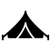 camping tent glyph icon vector