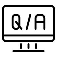 qa line icon vector