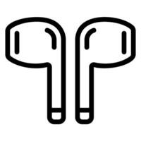 headphones line icon vector