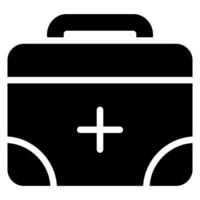 first aid kit glyph icon vector