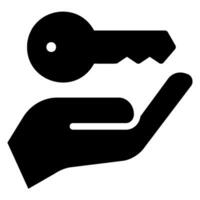 key glyph icon vector