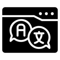 online translator glyph icon vector