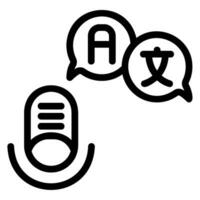 translator line icon vector