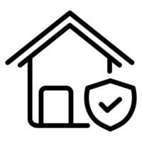 home insurance line icon vector