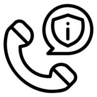 contact info line icon vector