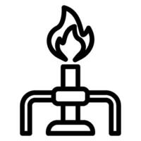 burner line icon vector