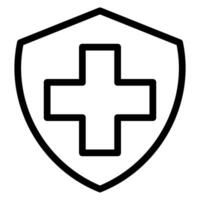 medical insurance line icon vector