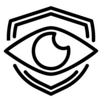 eye insurance line icon vector