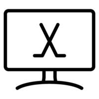 tv line icon vector