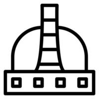 power plant line icon vector