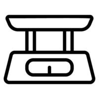 scale line icon vector