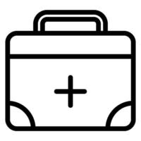 first aid kit line icon vector
