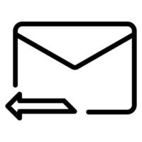 reply message line icon vector