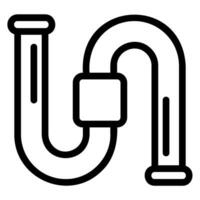 plumbing line icon vector