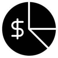 pie chart glyph icon vector