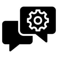 conversation glyph icon vector