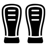 shin guards glyph icon vector