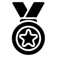 medal glyph icon vector