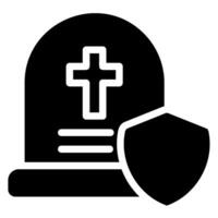 life insurance glyph icon vector