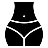 waist glyph icon vector