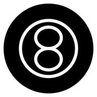 eight Ball glyph icon vector