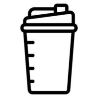 protein shake line icon vector