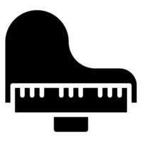 piano glyph icon vector