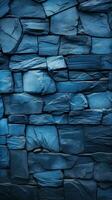 Blue stone wall texture background. ai generated photo