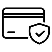 payment protection line icon vector