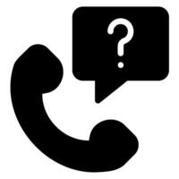 question mark glyph icon vector