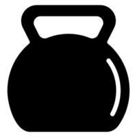 kettlebell glyph icon vector