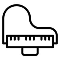 icono de línea de piano vector