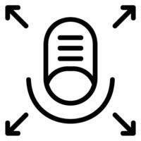 microphone line icon vector