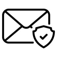 envelope line icon vector