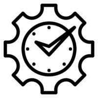 time management line icon vector
