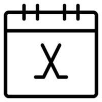 calendar line icon vector