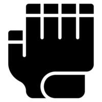 gym gloves glyph icon vector