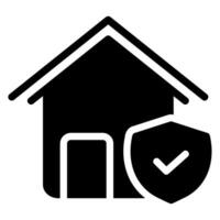 home insurance glyph icon vector