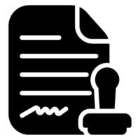 last will glyph icon vector