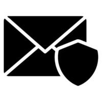 mail glyph icon vector