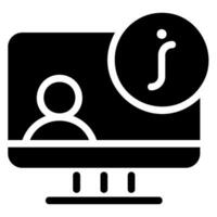 information glyph icon vector