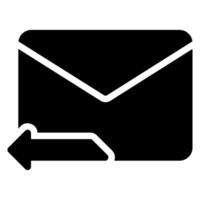 reply message glyph icon vector