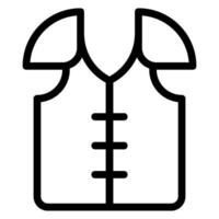 shoulder pads line icon vector