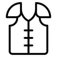 shoulder pads line icon vector