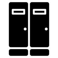 locker glyph icon vector