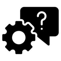 help glyph icon vector