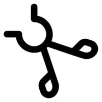 tongs glyph icon vector