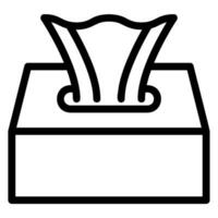 tissue box line icon vector