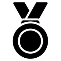 medal glyph icon vector