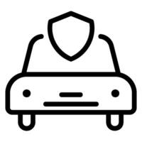 car insurance line icon vector